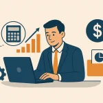 A man doing accounting outsourcing services to businesses